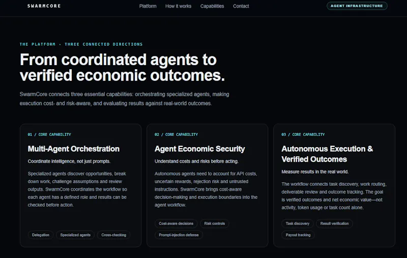 swarmcore electronics screenshot 2