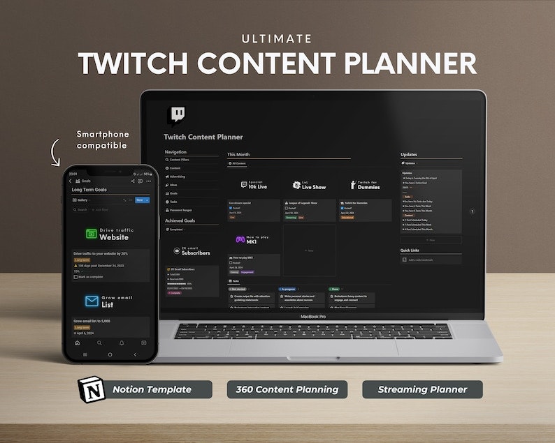 Twitch Content Planner - Notion Template logo