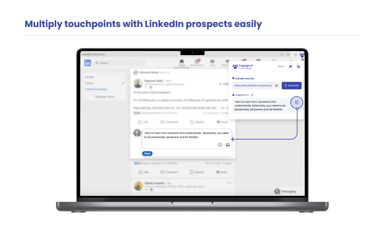 AI ile meşgul - LinkedIn hakkında anlayışlı yorumlar yazmak için AI kullanın medya 4