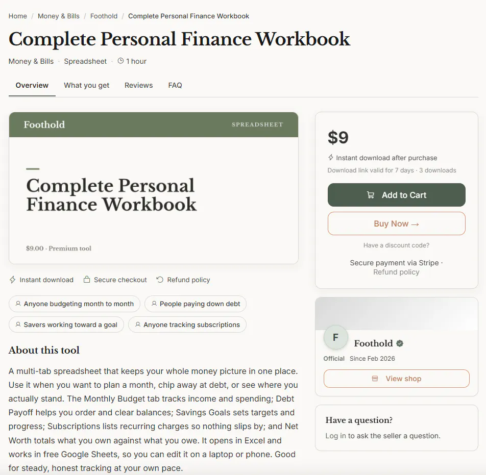 Foothold - Buy & Sell Digital Products gallery image