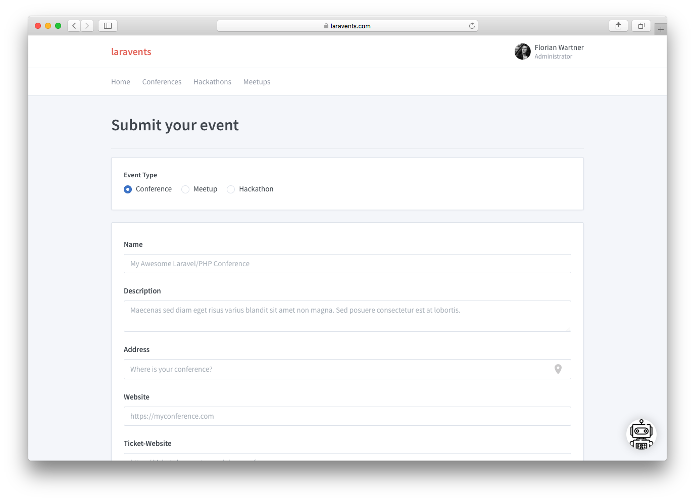 Laravents.com gallery image