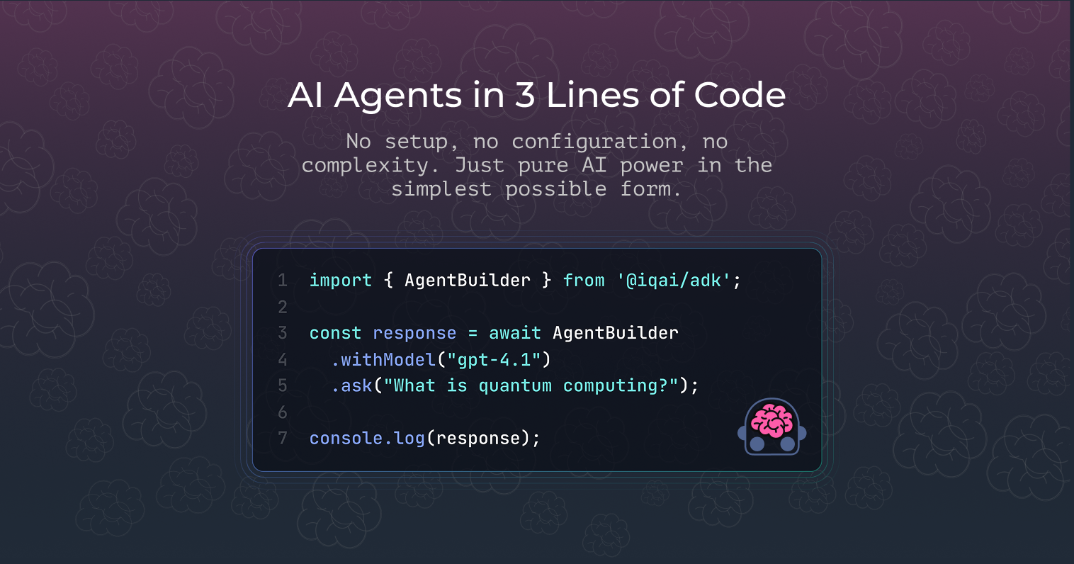 Média Adk-ts - Créez des agents intelligents et utilisant des outils en une seule ligne 1