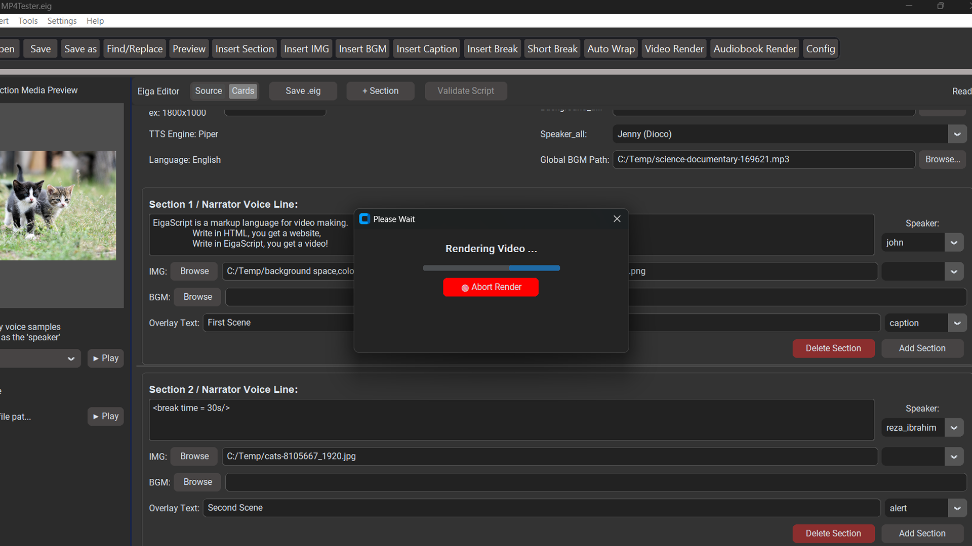 EigaScript: Script-Based Video Maker - Screenshot 5 showing product features and functionality