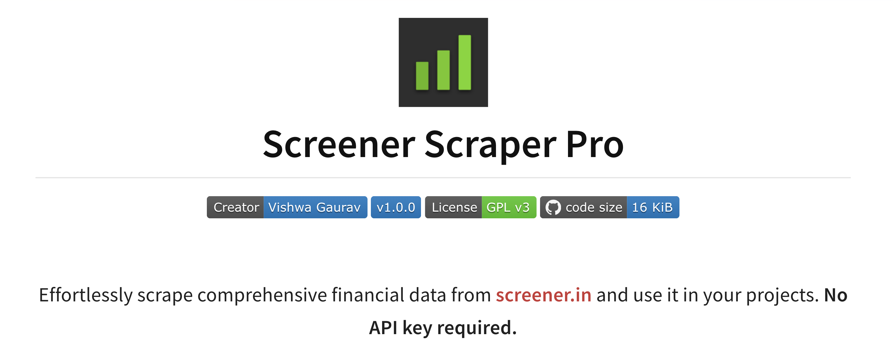 Screener Scraper Pro - Main product screenshot demonstrating key features and user interface