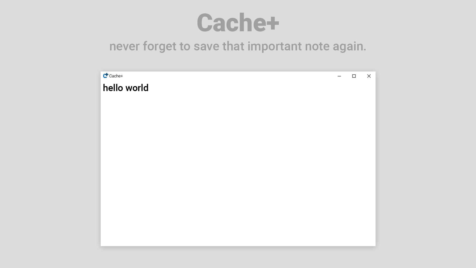 Cache+ gallery image