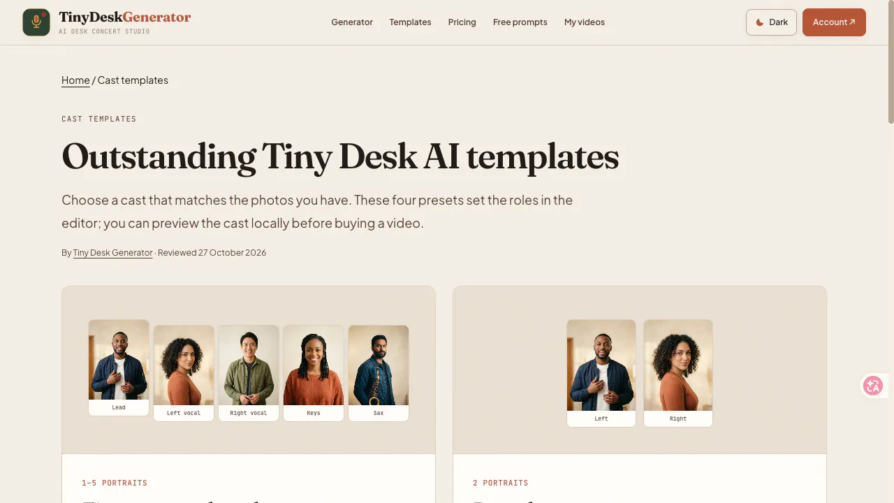 Tiny Desk Generator gallery image