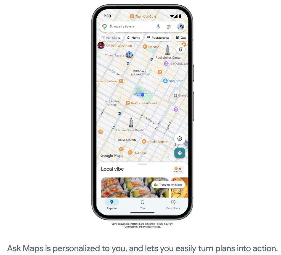 Ask Maps by Google gallery image