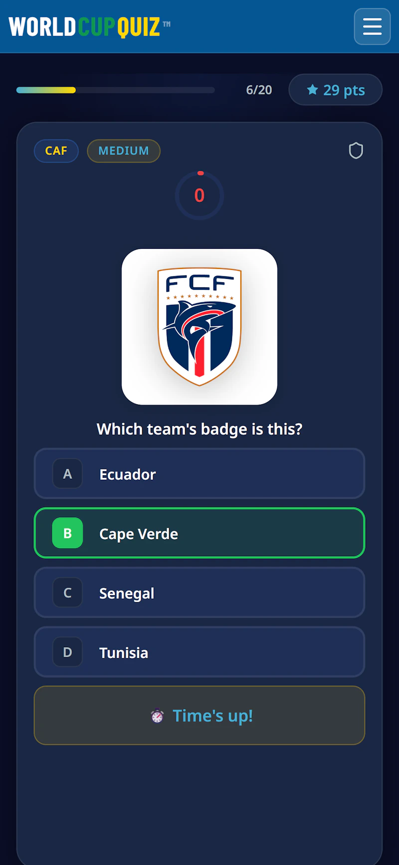 WorldCupQuiz screenshot 4