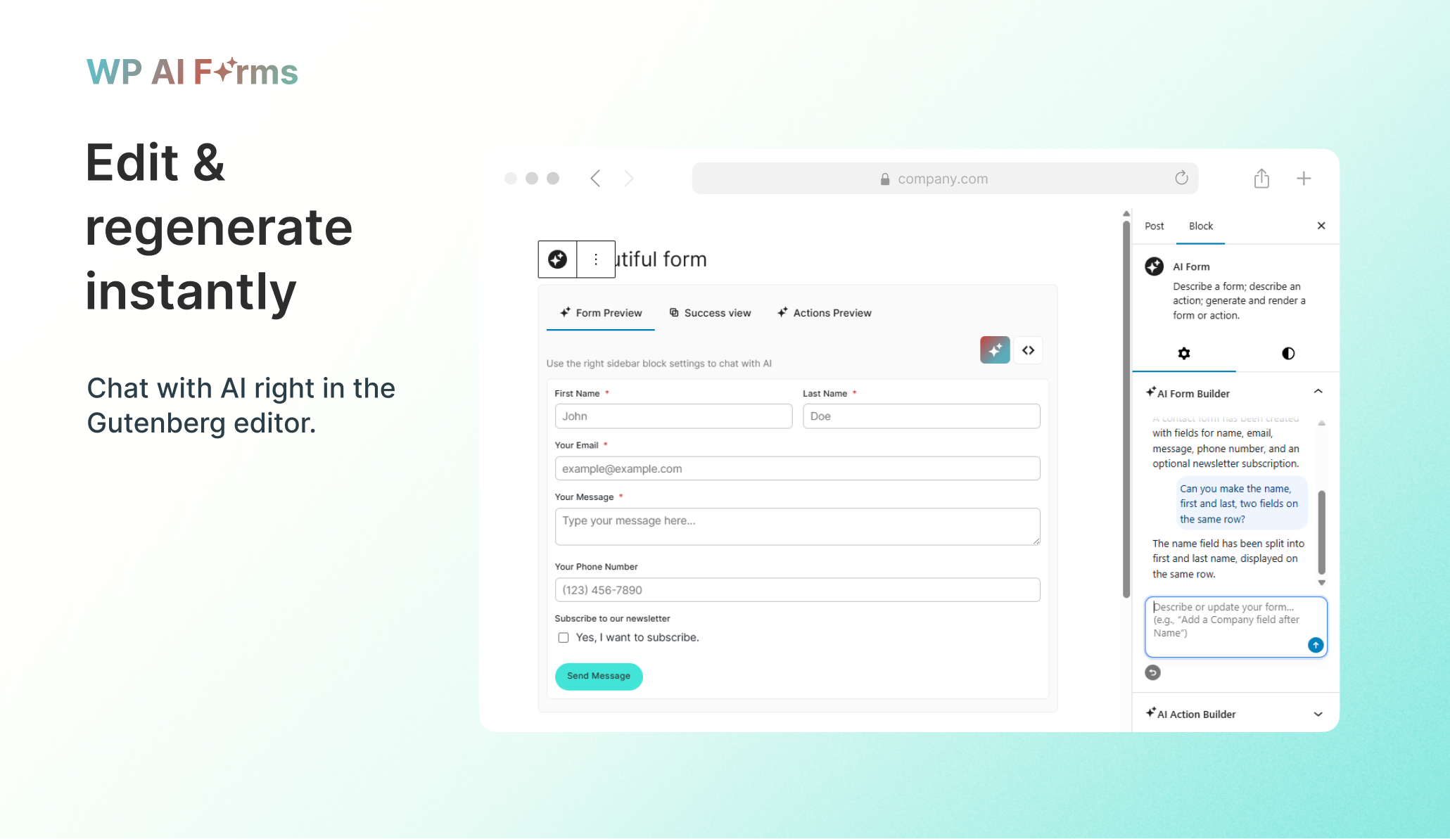 WP AI Forms gallery image