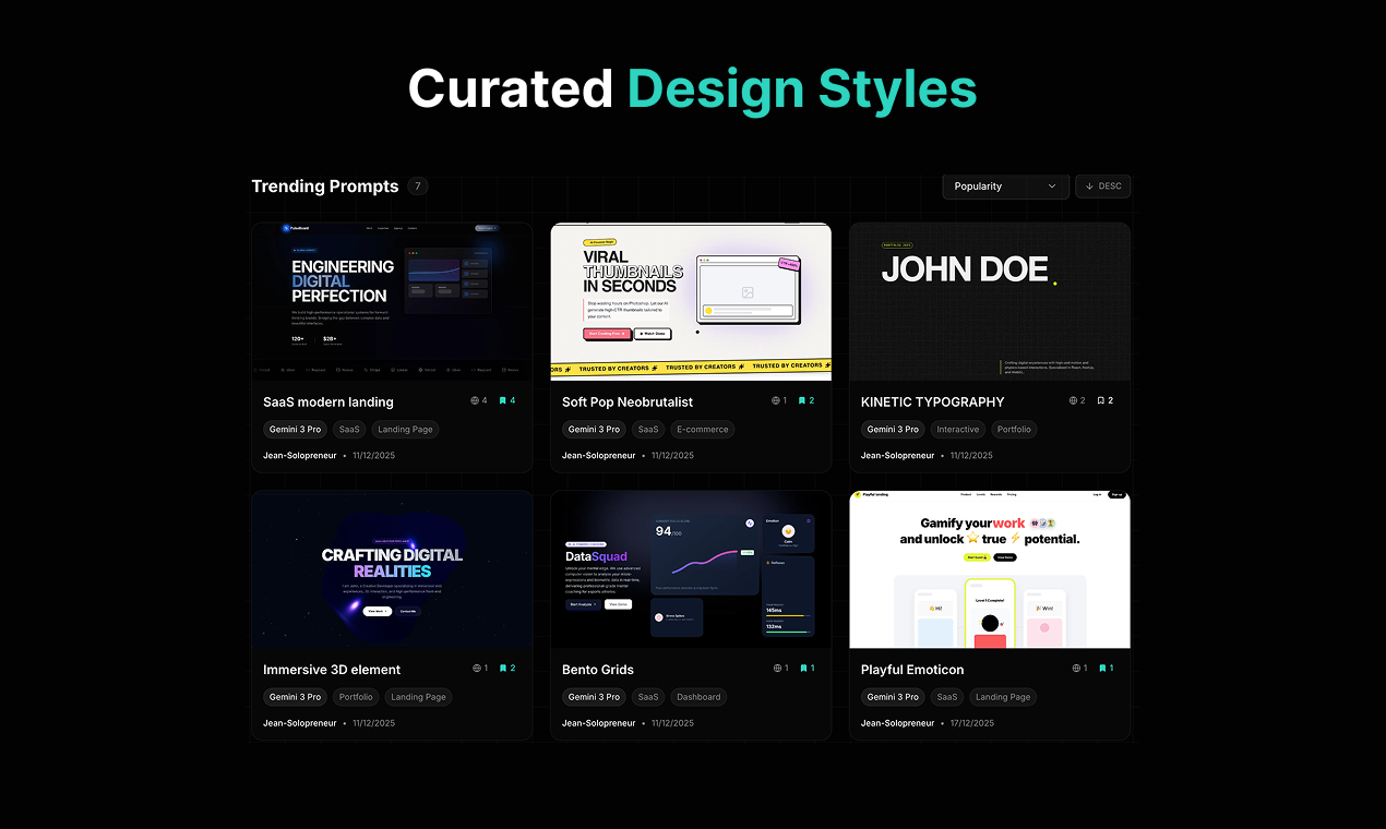 PromptWeb.design gallery image