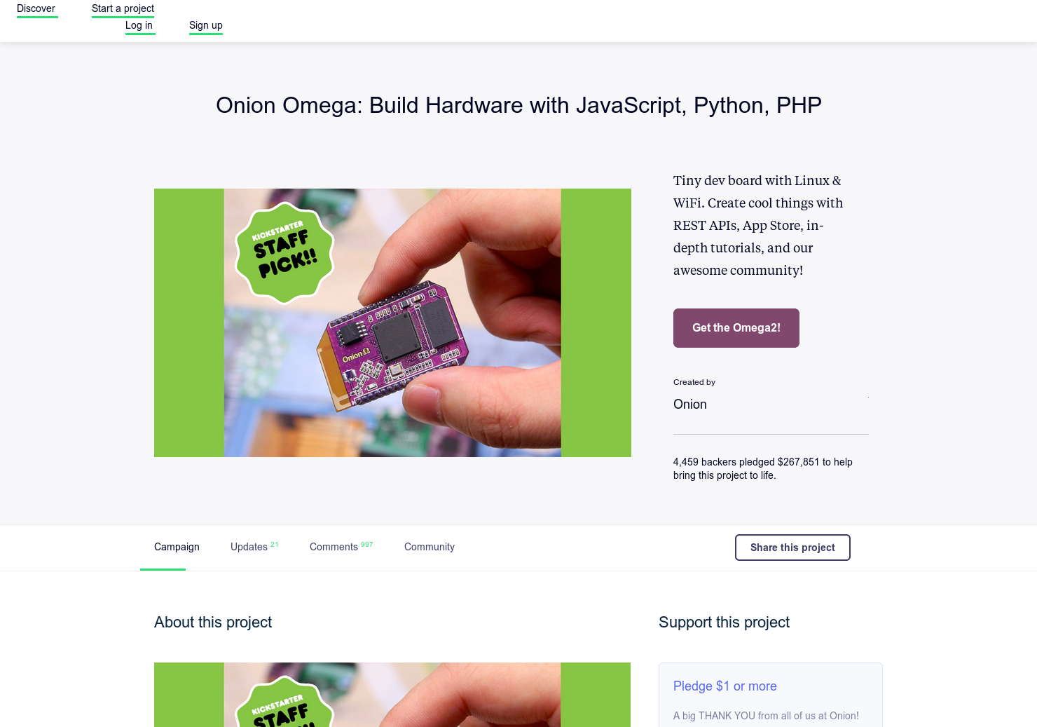 Onion Omega (Linux+WiFi)