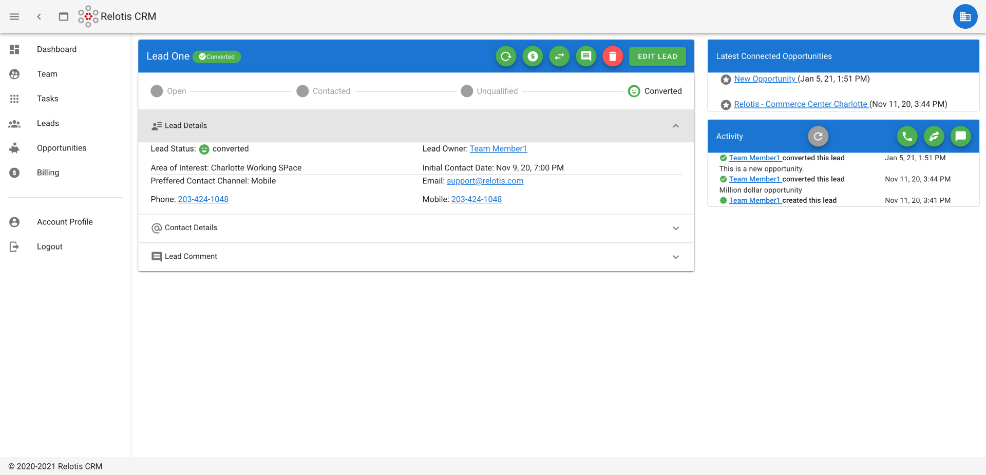 Relotis CRM gallery image