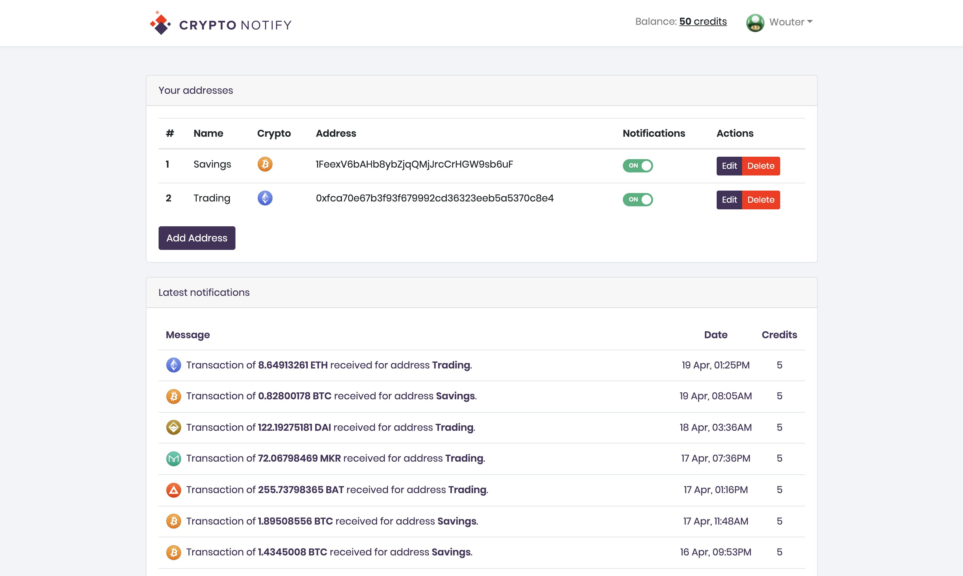 CryptoNotify gallery image