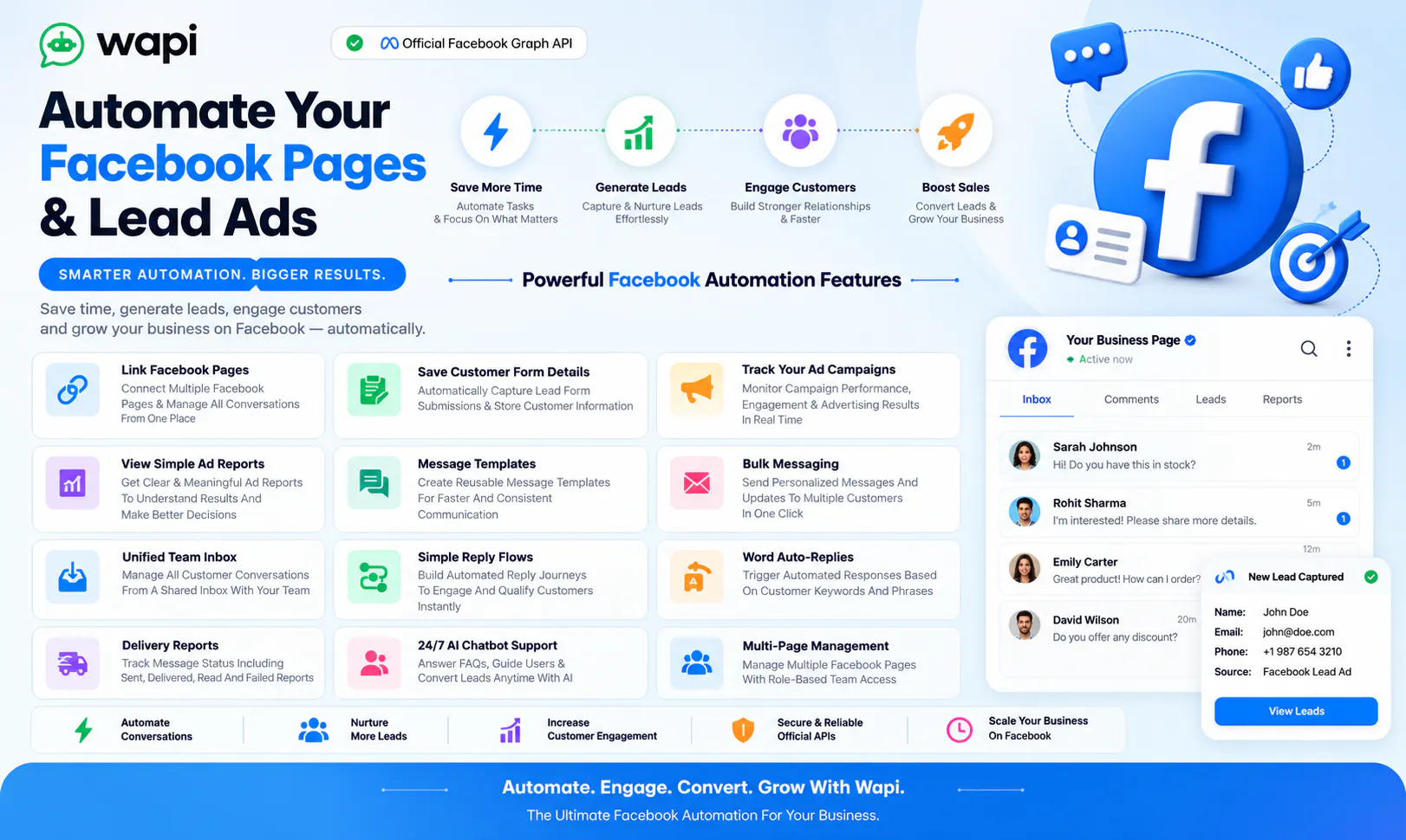 Wapi – WhatsApp, IG & FB Automation 截图 3
