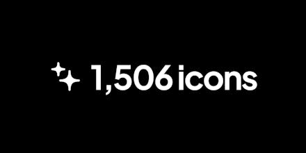 Iconoir&rsquo;s logo: A modern icon of a library with a collection of 1500+ icons.