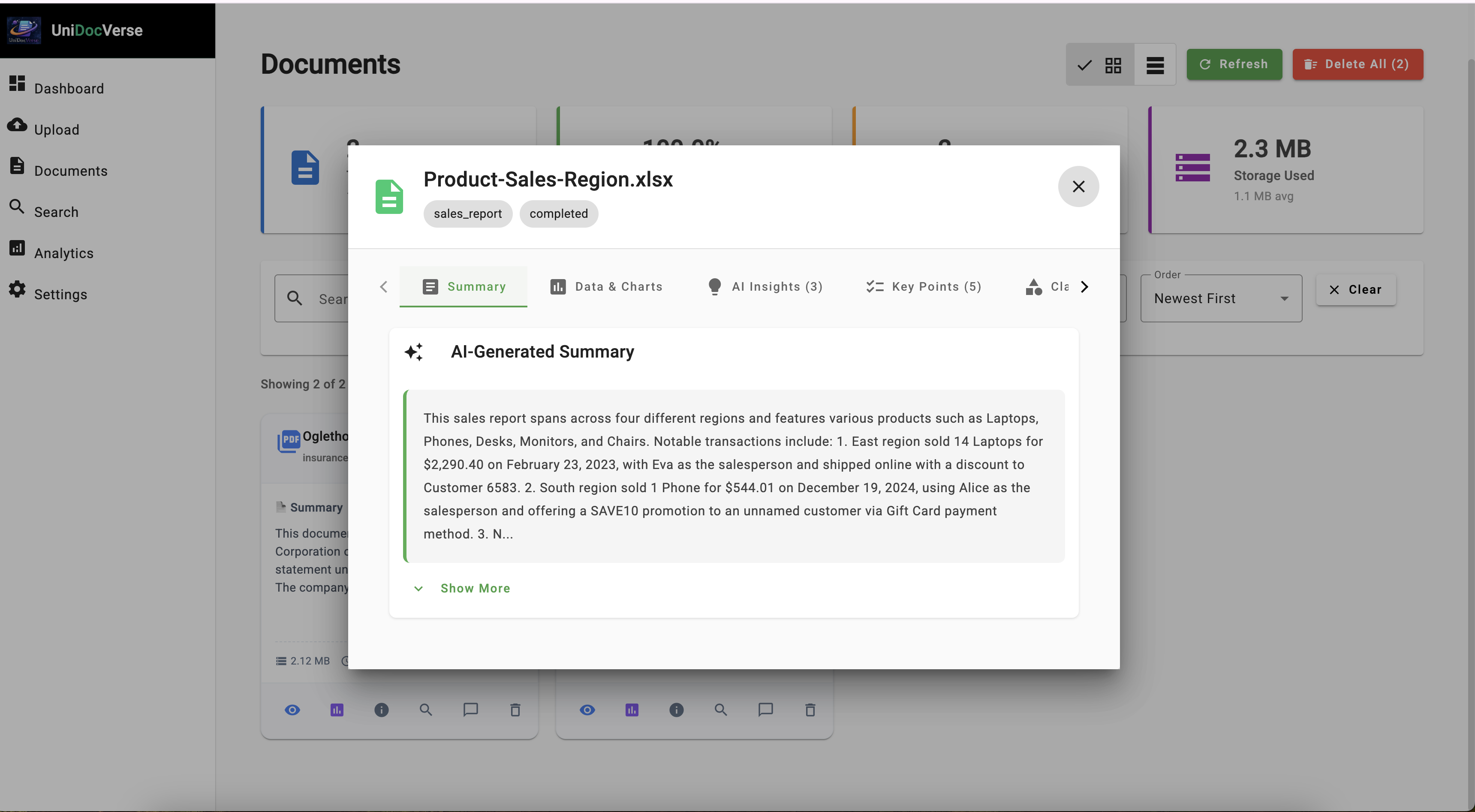 UniDocVerse — Privacy - Main product screenshot demonstrating key features and user interface