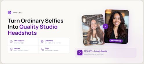 Portrio — AI Headshots from Your Selfies gallery image