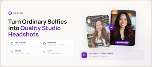 Portrio — AI Headshots from Your Selfies gallery image
