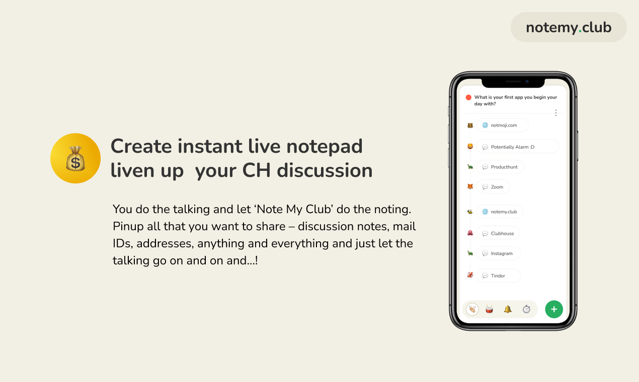 NoteMyClub for Clubhouse gallery image