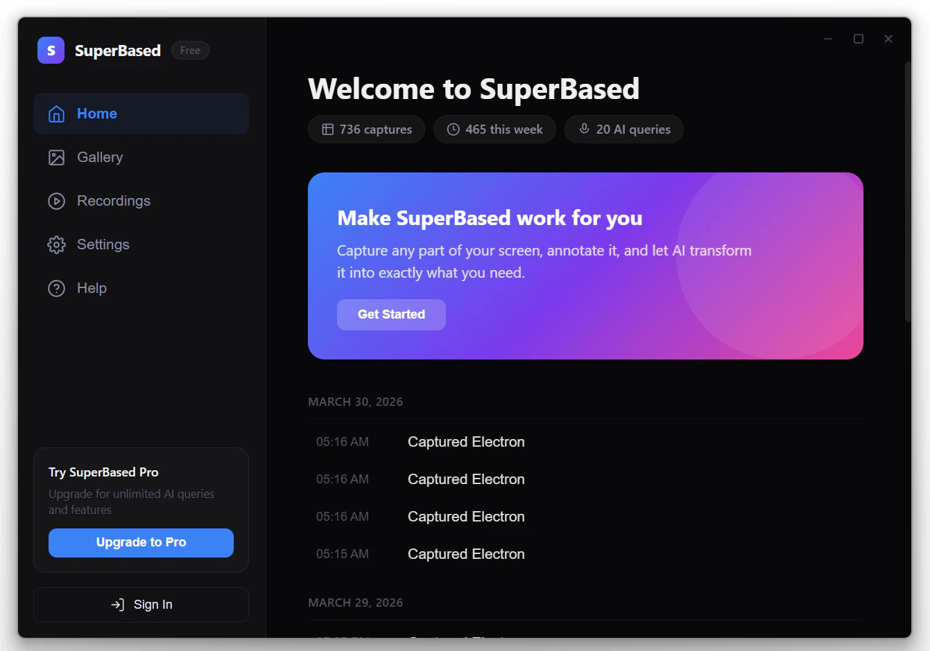 SuperBased — Screenshot App for Devs screenshot 1