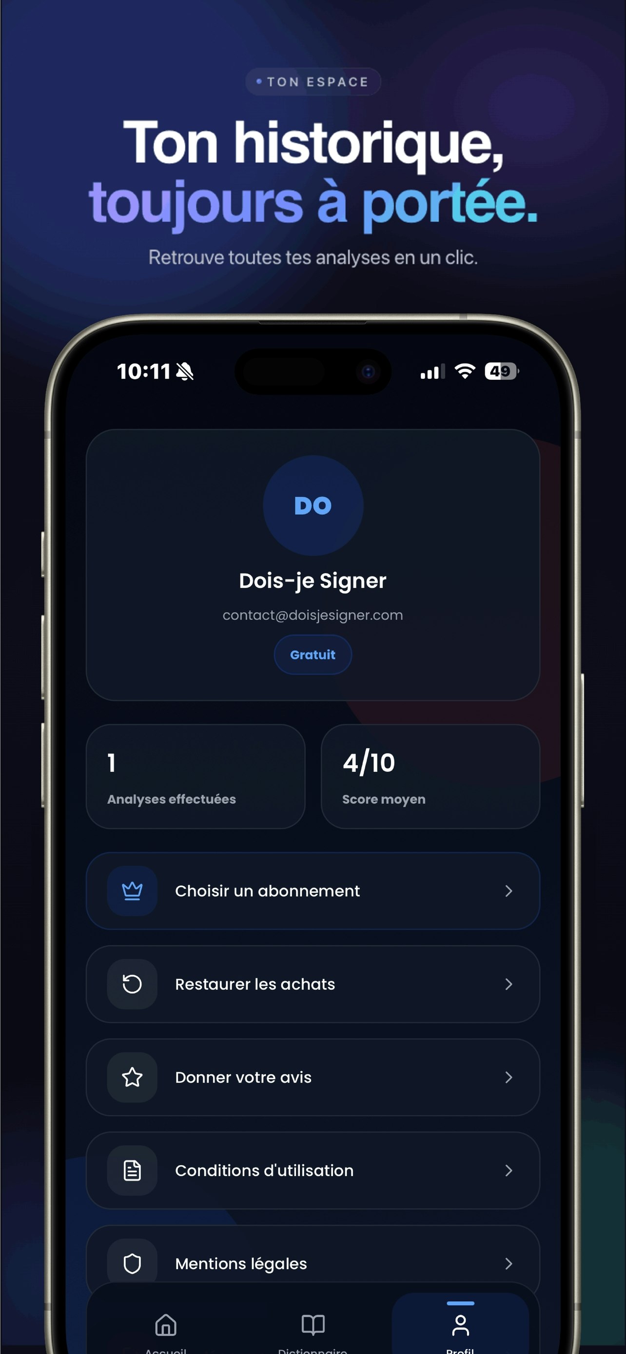 Dois-Je Signer : Contract Analysis gallery image