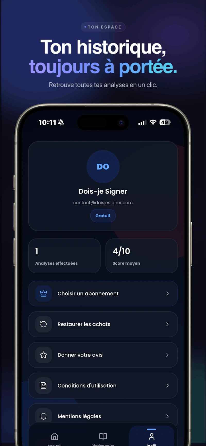 Dois-Je Signer : Contract Analysis screenshot 3