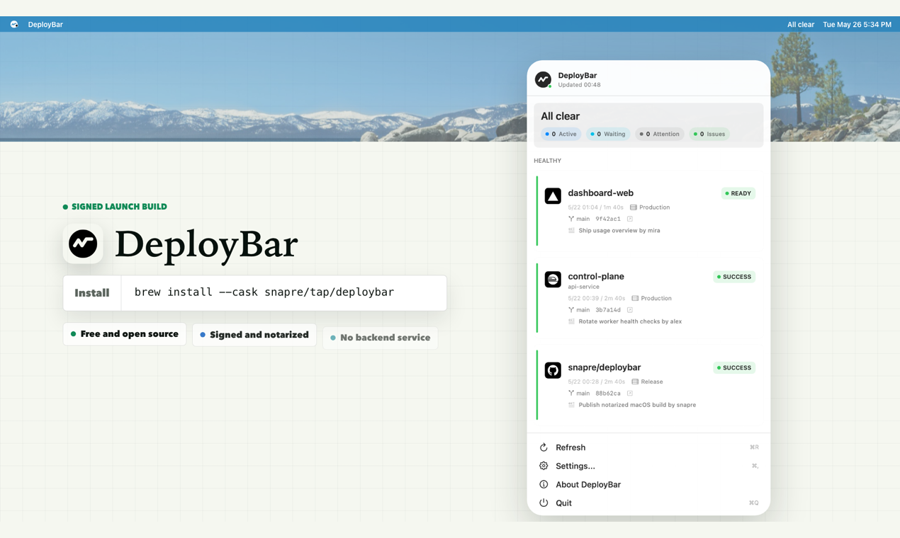 DeployBar gallery image
