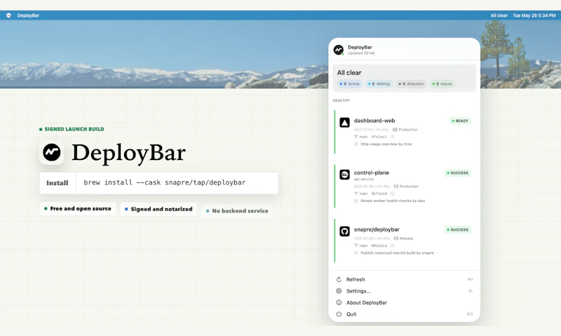 DeployBar screenshot 4
