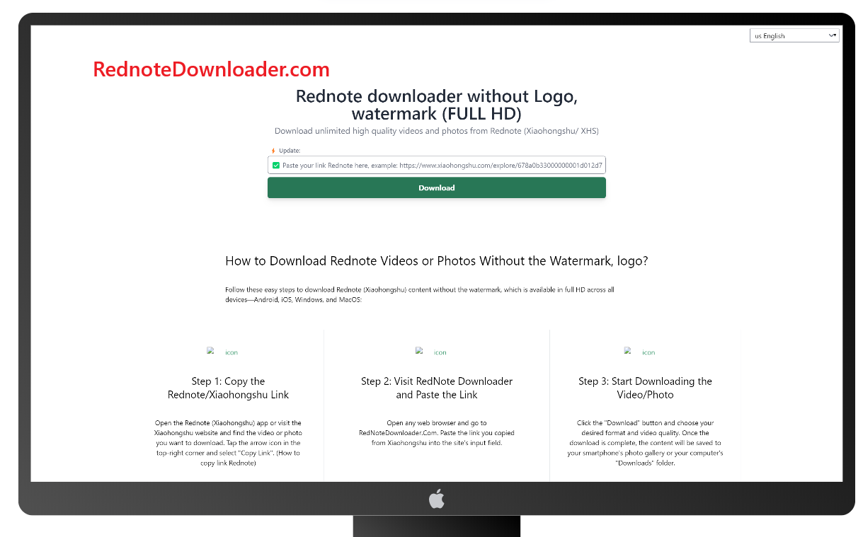 RedNote Downloader - Download videos, photos Rednote Without watermark Free media 2