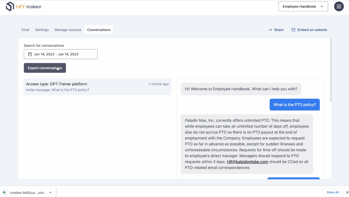 وسائط GPT-Trainer - لا رمز ، باني chatbot منظمة العفو الدولية 3