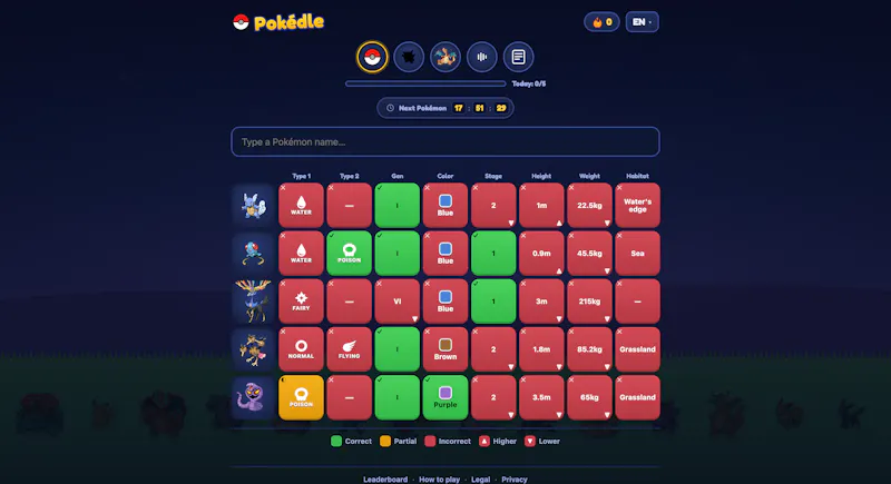 Pokédle screenshot 4