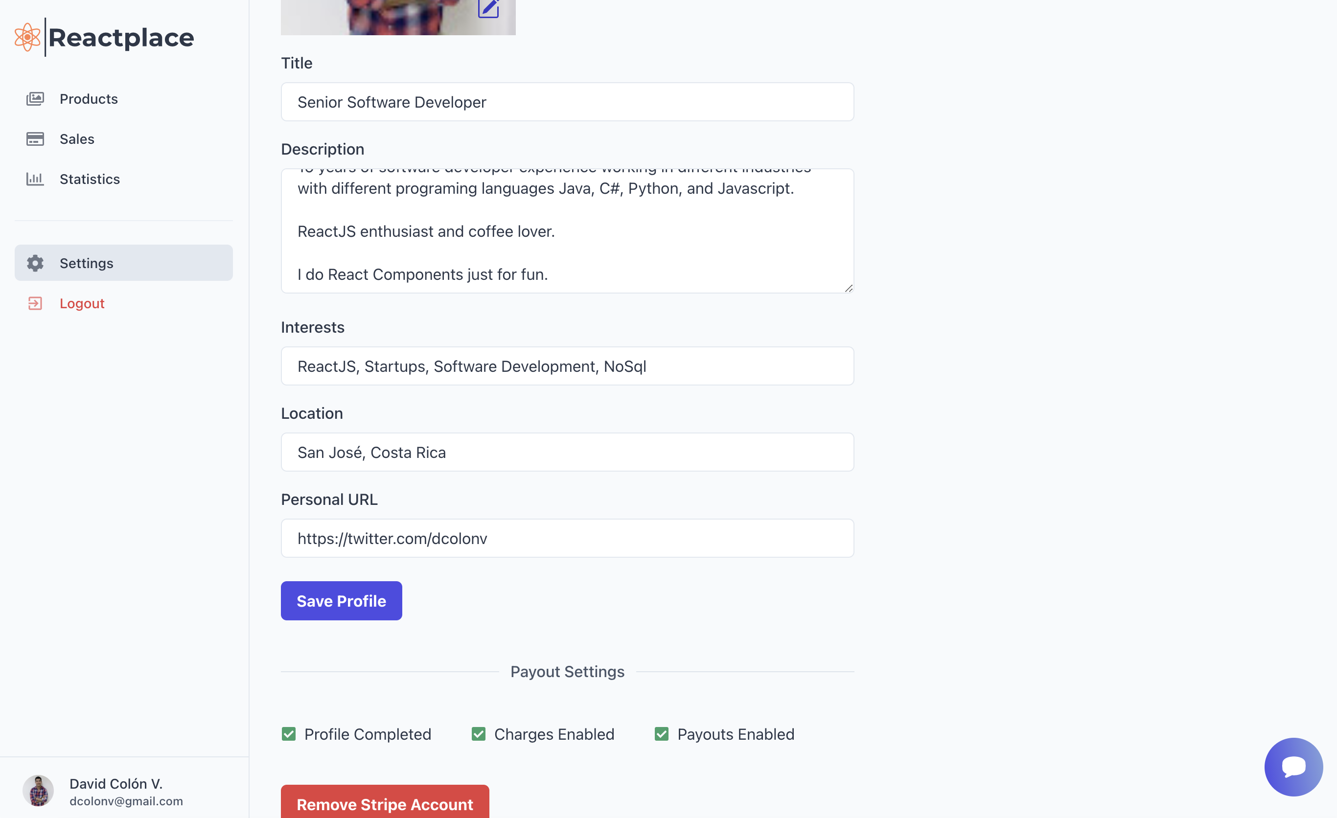React Marketplace gallery image