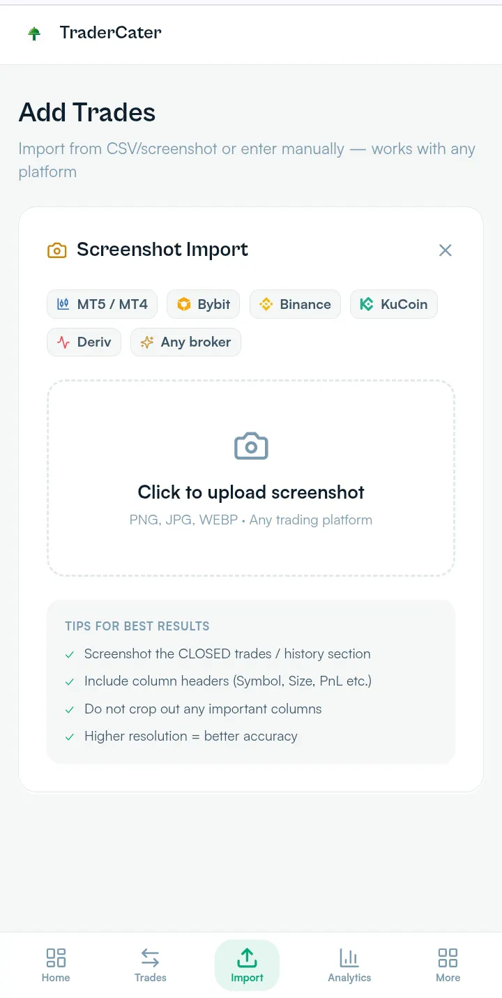 TraderCater — Screenshot.Import.Analyze. gallery image