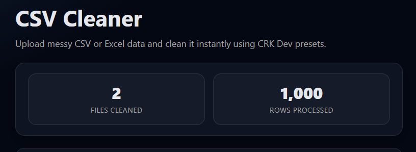 CSV Cleaner - Screenshot 3 showing product features and functionality