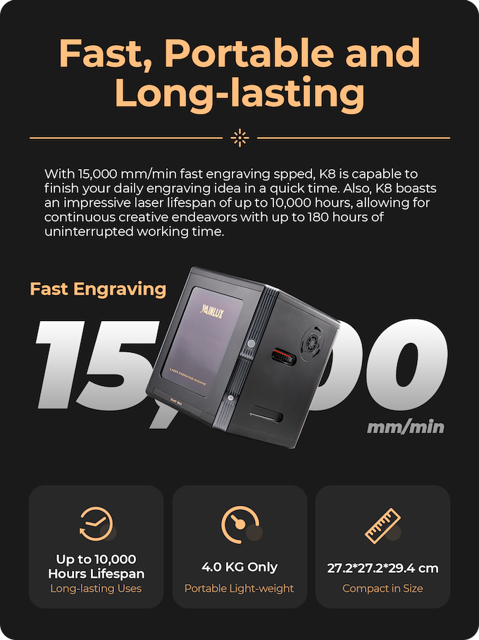 وسائط Wainlux K8 - نقاش الليزر السريع والقوي 8