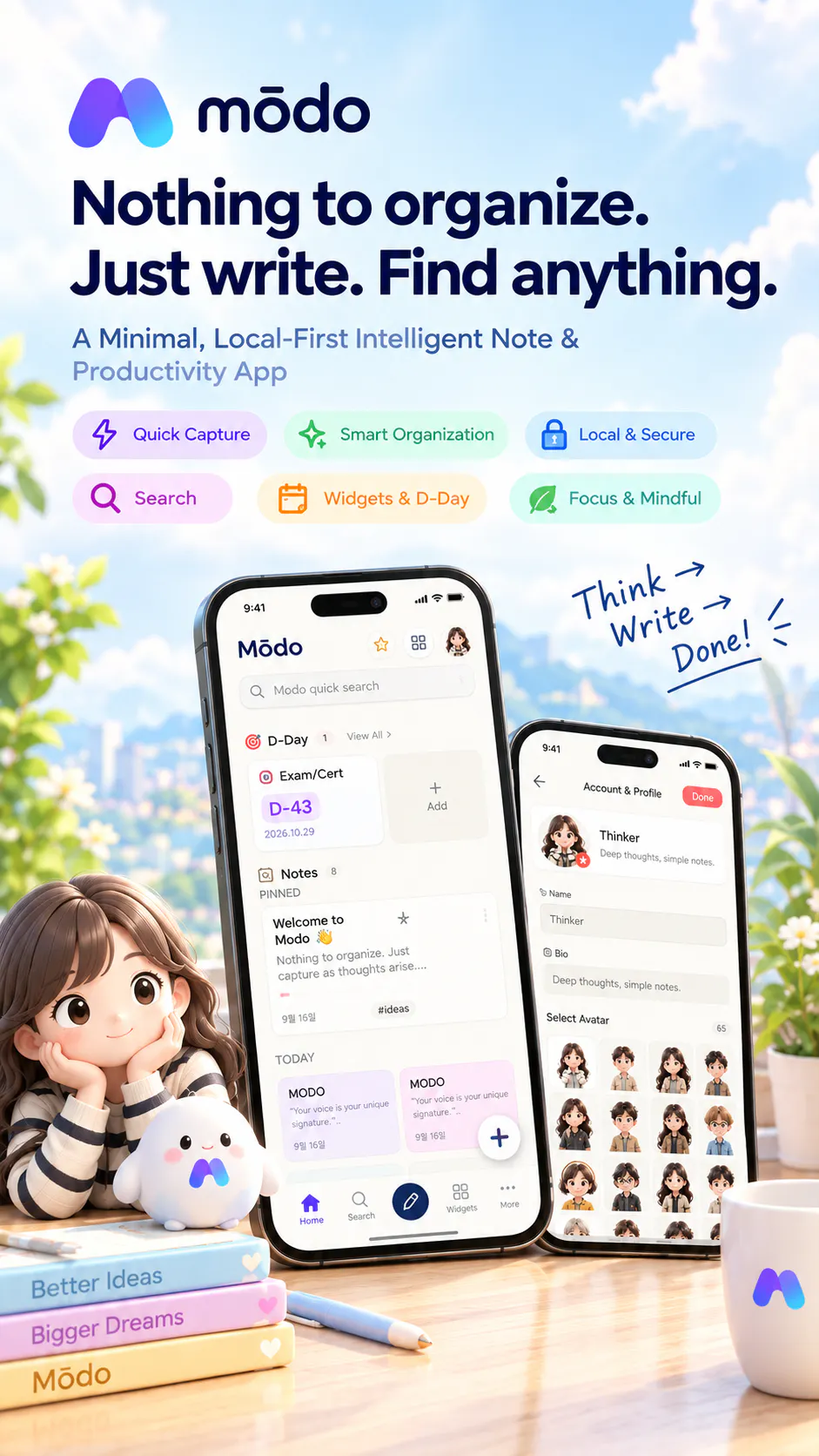 Modo: Notes, Calendar, Widget gallery image