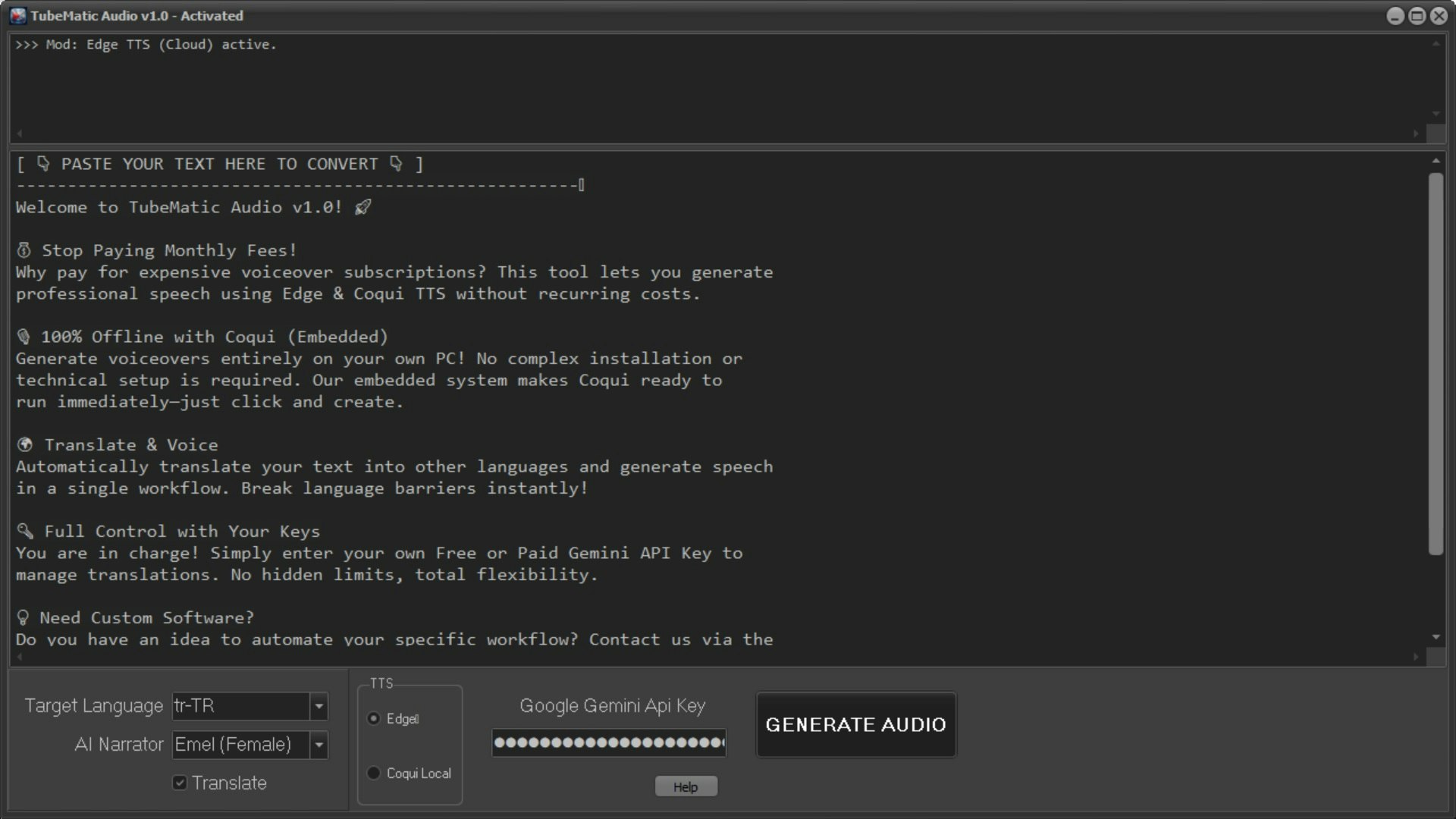 TubeMatic Audio - Screenshot 2 showing product features and functionality