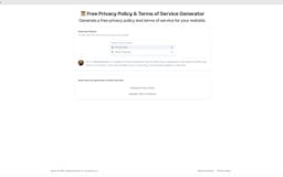 Free AI Privacy Policy & ToS Generator media 1