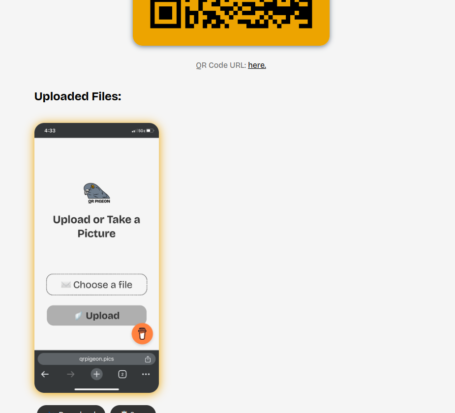 Mídia 2 de Pombo QR