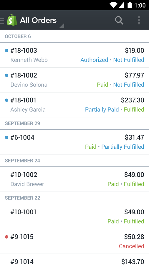 Shopify POS for Android gallery image