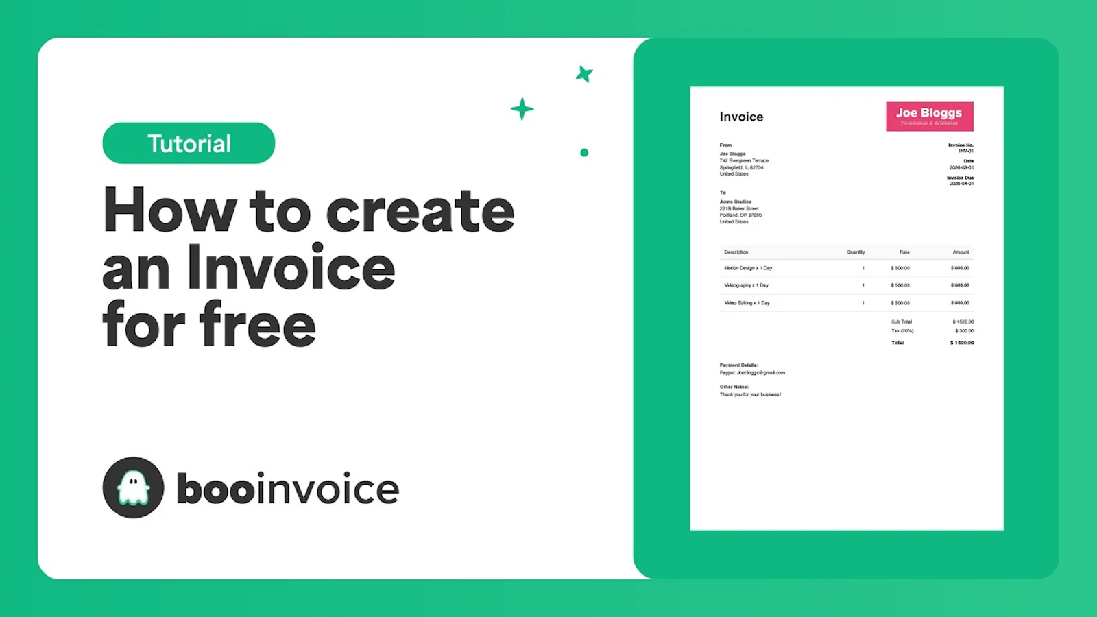 BooInvoice screenshot 1 (video preview)