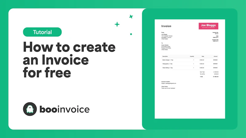 BooInvoice screenshot 1 (video preview)