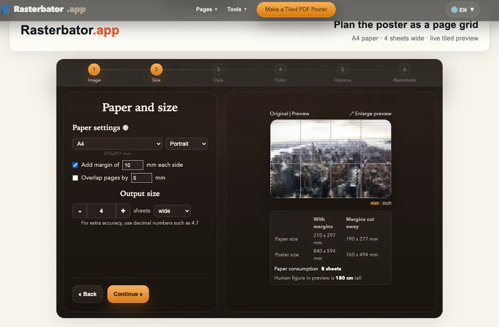 Rasterbator.app screenshot 4