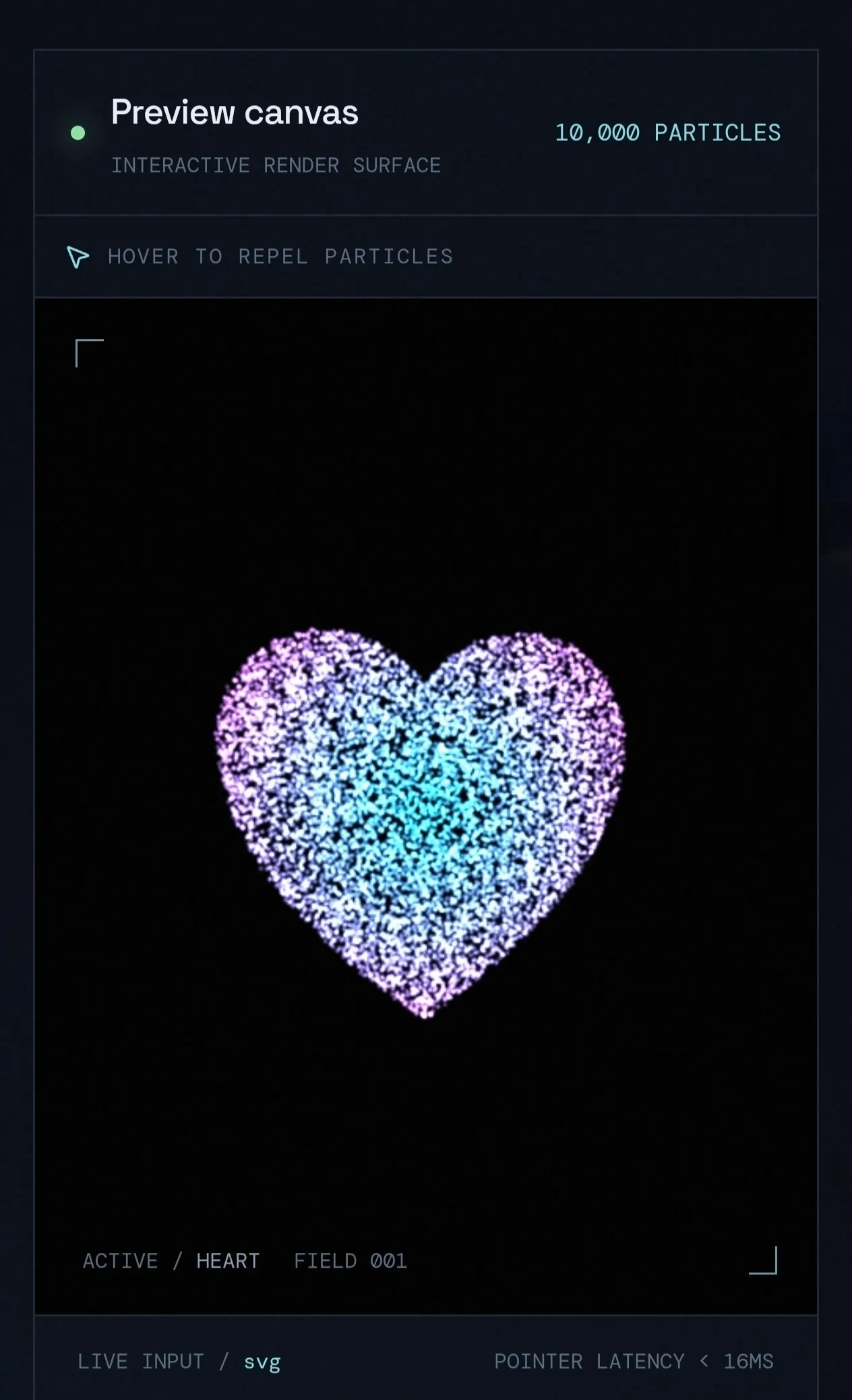 React Three.js 3D Particle Engine gallery image