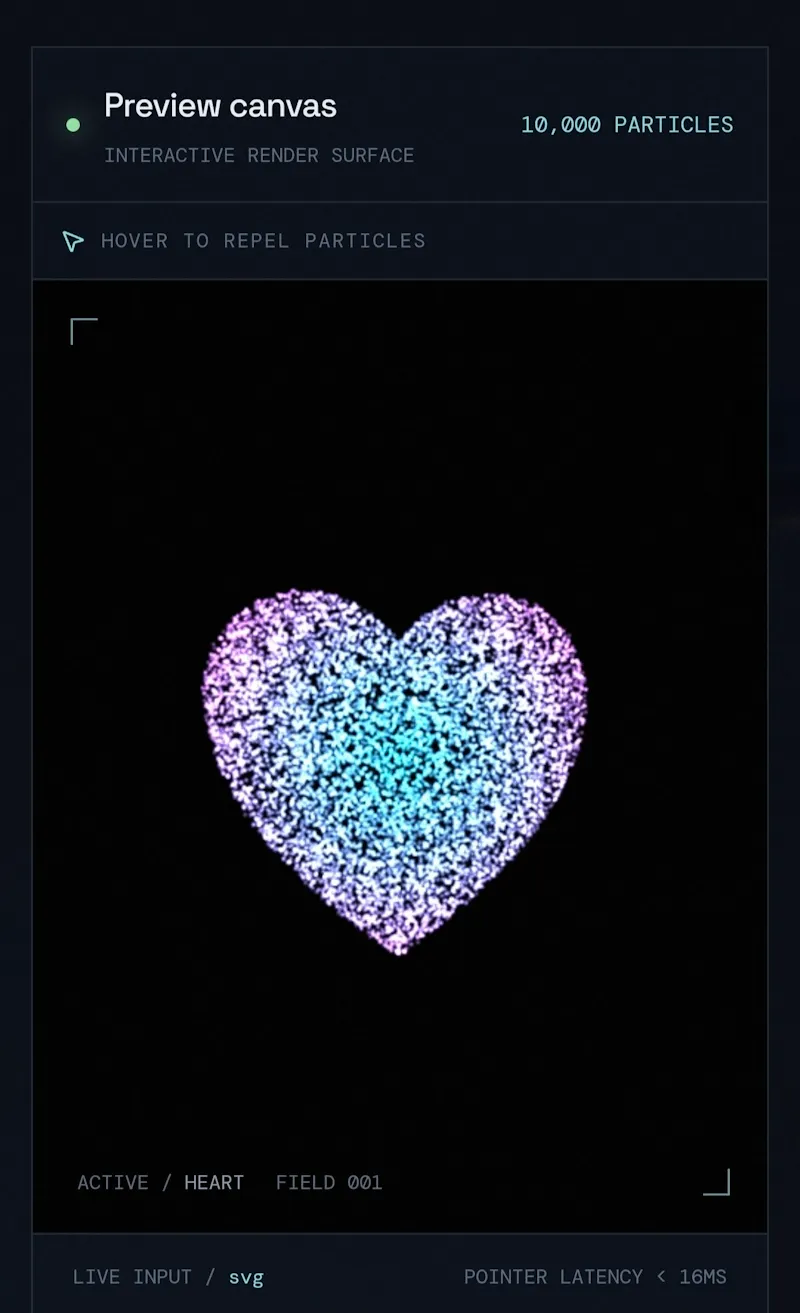 React Three.js 3D Particle Engine screenshot 4