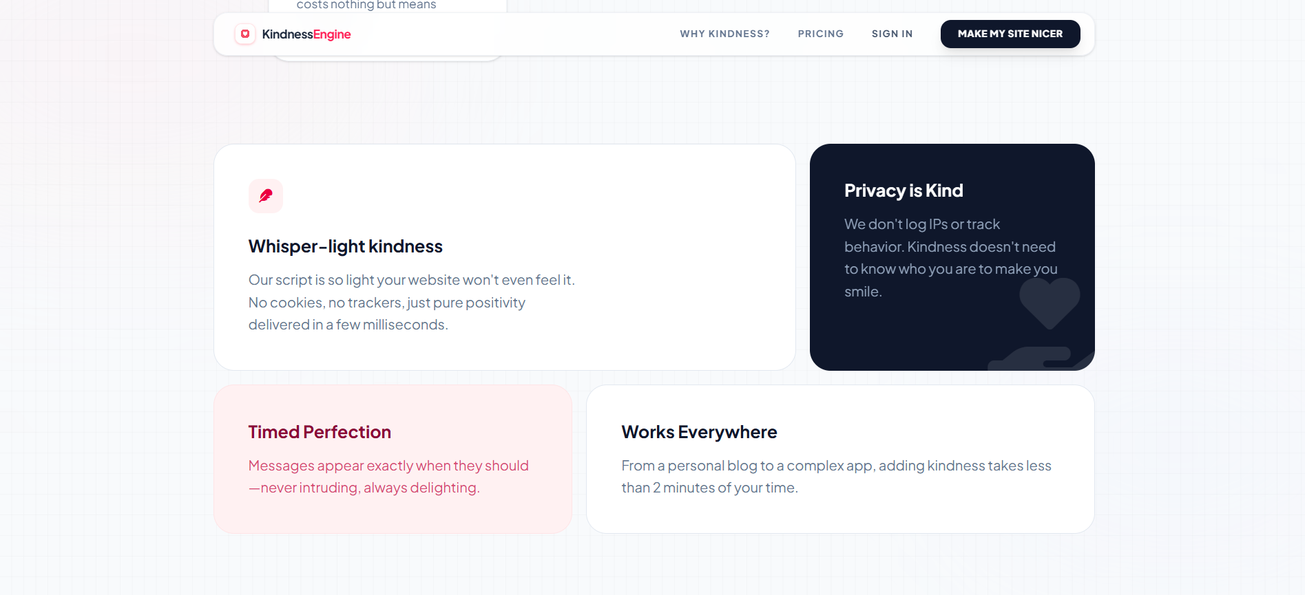 KindnessEngine - Screenshot 3 showing product features and functionality