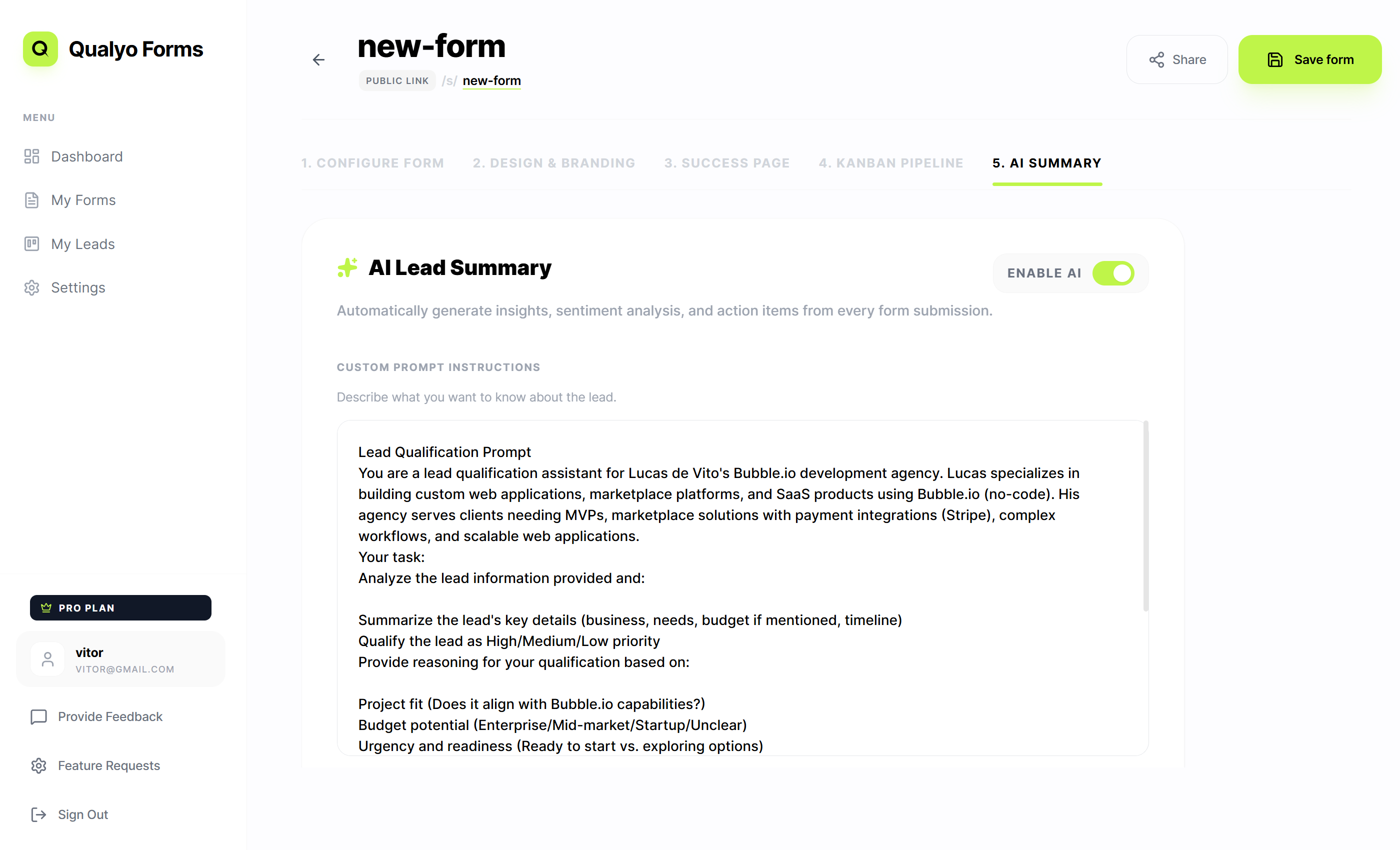 Qualyo Forms - Screenshot 5 showing product features and functionality