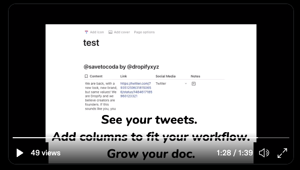 Save to Coda gallery image