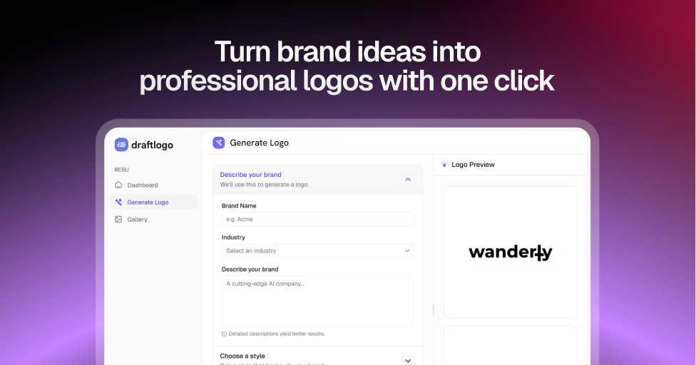 draftlogo - Screenshot 2 showing product features and functionality