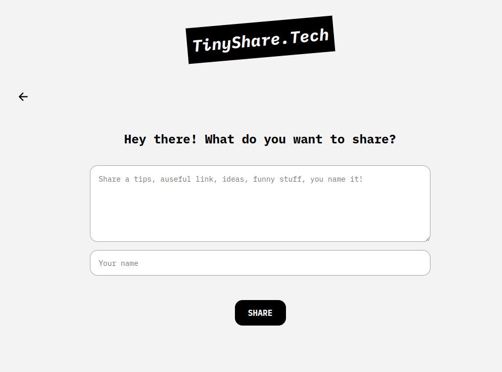 TinyShare.Tech - 技术爱好者可以共享与技术相关的内容的地方媒体2